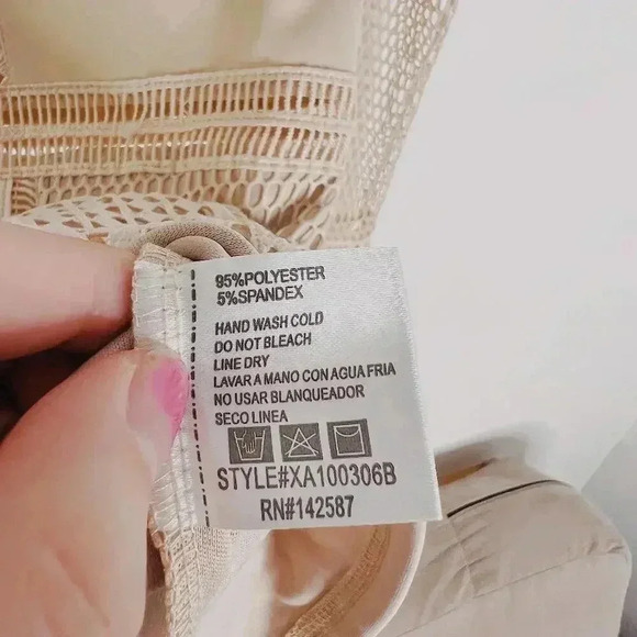 Xtaren Nude Mesh Bodycon Dress Clubbing Party Festival Rave Women's Size M - Picture 5 of 6